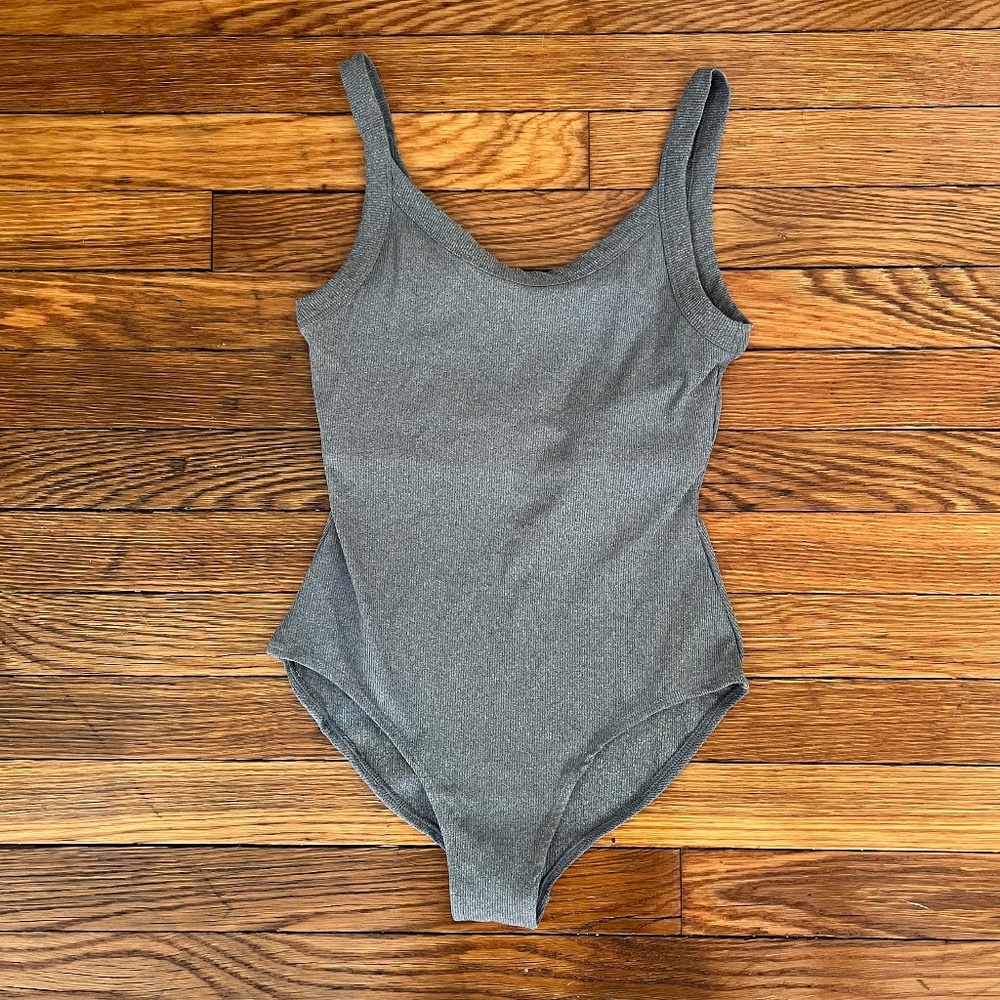 Girlfriend Collective Gray Bodysuit